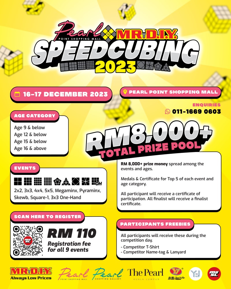 PPSM x MRDIY Speedcubing 2023 Poster